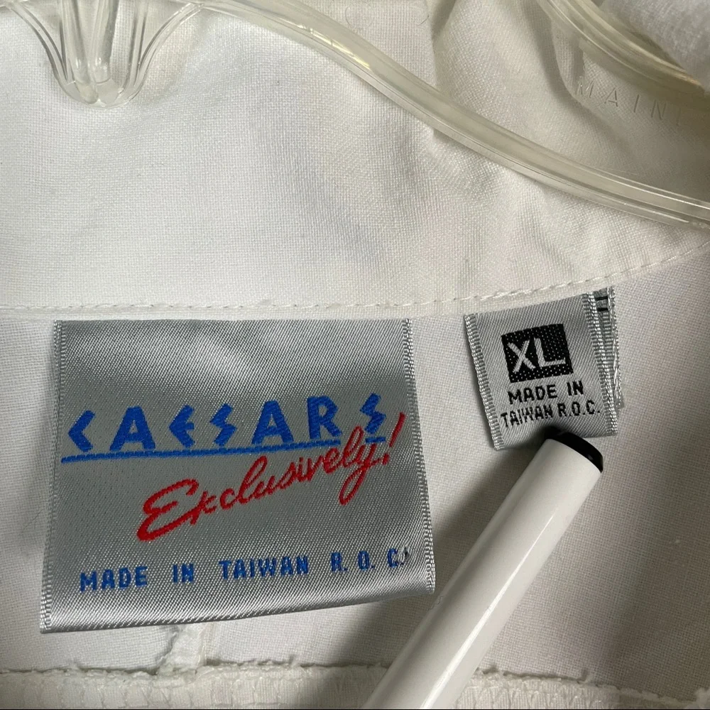 White & Teal Men's Windbreaker Pullover Jacket - Picture 9 of 11